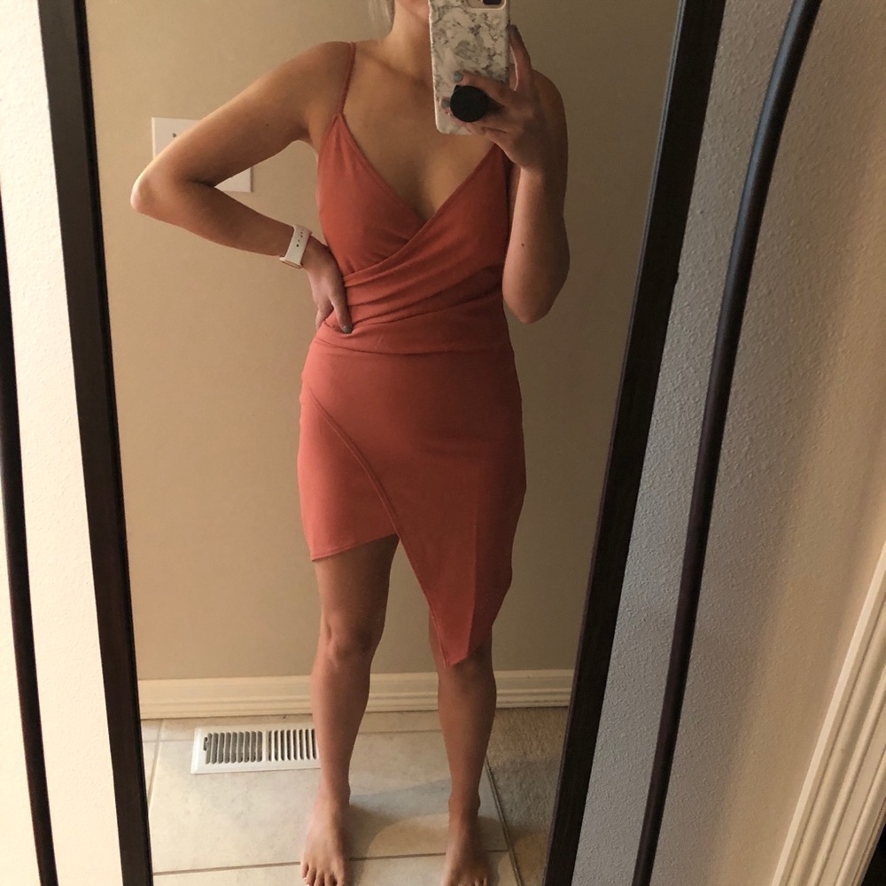 Pastel pink tight dress